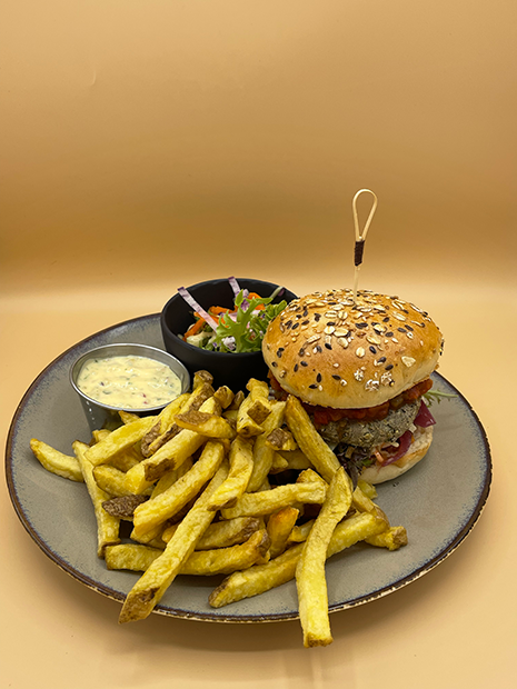 Veggie-Burger & frites maison